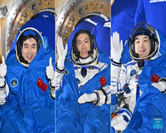 Three Chinese astronauts returned to Earth safely in the early morning