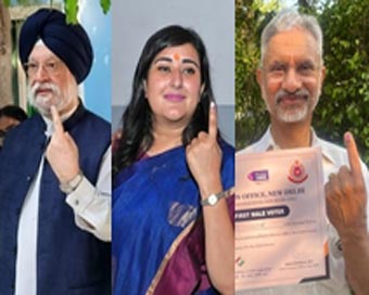 Jaishankar, Hardeep Puri, Bansuri Swaraj among early voters in 6th phase of LS polls