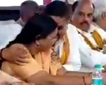 BJP MP caught on camera inappropriately touching women colleague